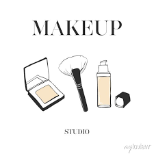 makeup studio logo concept design