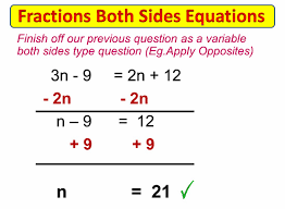 fractions on both sides equations