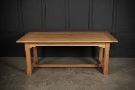 Large Light Oak Refectory Dining Table