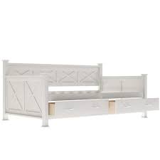 White Twin Size Daybed With 2 Large