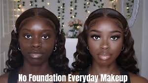 no foundation makeup tutorial for dark