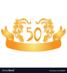 50 Years Anniversary Banner Royalty Free Vector Image