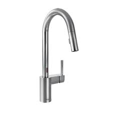 Banish bacteria for good by installing a. Moen Align Single Handle Touchless Pull Down Sprayer Kitchen Faucet With Motionsense And Power Clean In Chrome 7565ec The Home Depot