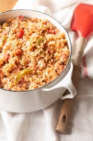 creole tomato rice and sausage skillet