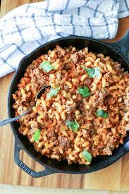 skillet macaroni and beef recipe