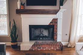 mantel cover brick fireplace