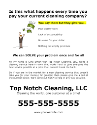 Free Flyer Example For Commercial Or Residential Cleaning