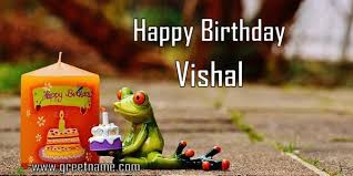 happy birthday vishal candle frog