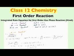Order Gas Phase Reaction Hindi