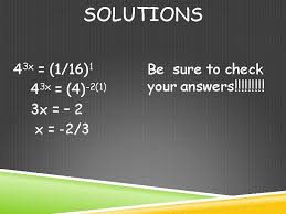 6 solving exponential equations with