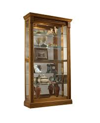 shelf curio cabinet in maple brown