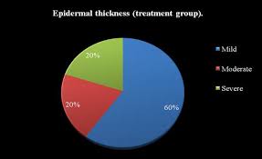 Pie Chart Showing The Percentage Degrees Of Epidermal