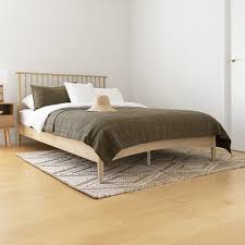 Webster White Washed Liam Pine Wood Bed