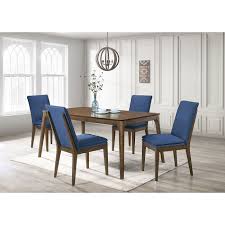 Maggie Dining Room Set W Blue Chairs
