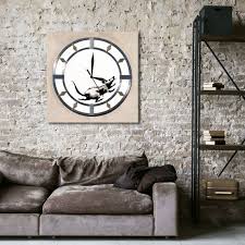 Metal Wall Clock Banksy Clock
