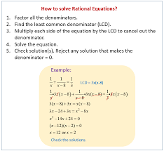 Solving Rational Equations Worksheets