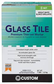 glass tile premium thin set mortar