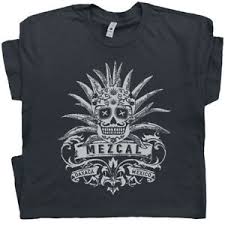 Details About Mezcal T Shirt Vintage Tequila Sugar Skull Graphic Men Skeleton Tijuana Mexico