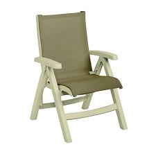 Grosfillex Ut097004 Jamaica Folding Sling Chair Blue White