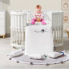 Baby Wooden Cot Bed Round Crib At