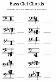 Bass Clef Chords Music Theory Worksheets Music Chords