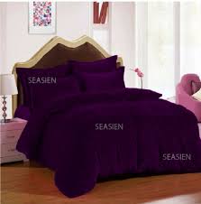 bedding 3 pc twin purple plain velvet