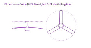 You can easily turn the blades from summer to winter mode by pushing the button inside the lamp from sun to snowflake, or vice versa. Ikea Molnighet 3 Blade Ceiling Fan Dimensions Drawings Dimensions Com