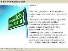Employee Referral Cover Letter   The Letter Sample