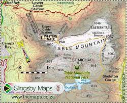 table mountain hiking trail map
