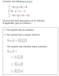 3x3 System Of Linear Equations