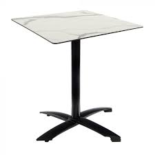 White Marble Table With Black Alu Flip
