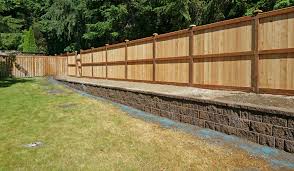 lacey retaining wall and privacy fence