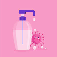 Scared Corona Virus Character with Liquid Soap Bottle - Download Free  Vectors, Clipart Graphics & Vector Art