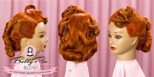 Influential hairstylists of the period women's hairstyles of the 1950s were in general less ornate and more informal than those of the the style featured layered long hair swept by the wind, and originally it was frequent in beach areas. Evening Glamor 1940s Hairstyle Tutorial Bobby Pin Blog Vintage Hair And Makeup Tips And Tutorials