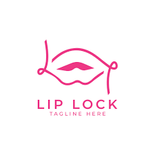 lip lock beauty fashion logo design