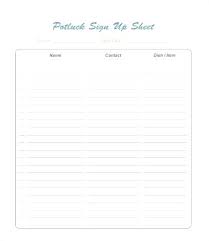 Word Sign Up Sheet Potluck Sign Up Sheet Printable Fresh Free
