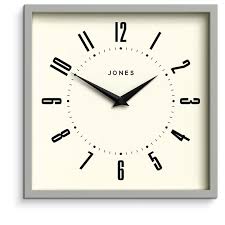 Newgate Jones Box Wall Clock Grey In