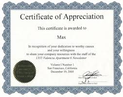 Sample Certificate Of Appreciation Wording Rome Fontanacountryinn Com