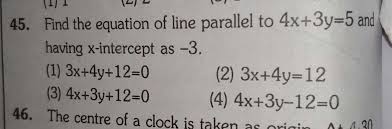 equation of line parallel to 4x 3y 5