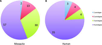 pie charts showing the number of host