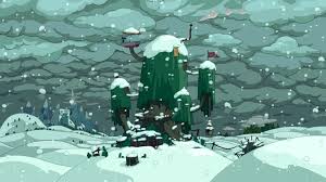 adventure time tree house fort snow