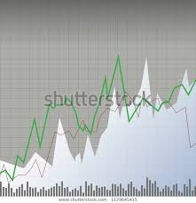 Stock Market Chart On Gray Background Stock Vector Royalty