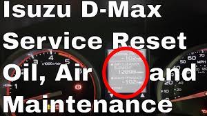 isuzu d max service light reset 2016