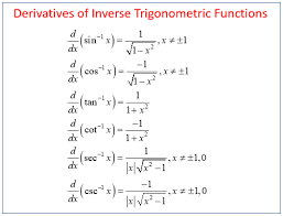 Calculus Inverse Trig Derivatives Solutions Examples