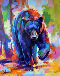 Bear Artwork Colorful Bear Painting