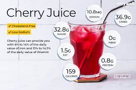 cherry juice nutrition facts and health