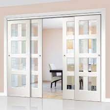4 Lite Glass Bypass Interior Door