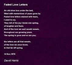 faded love letters poem by david harris