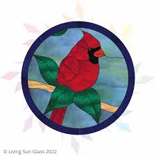 Stained Glass Bird Panel Template