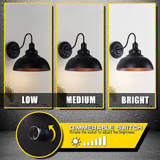 Black Wall Sconces With Dimmer On Off